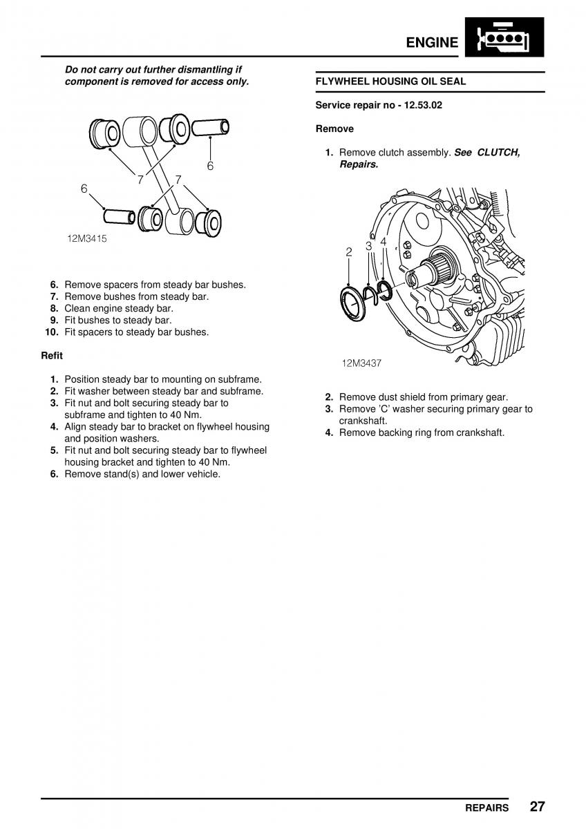 Mini Cooper workshop manual / page 81