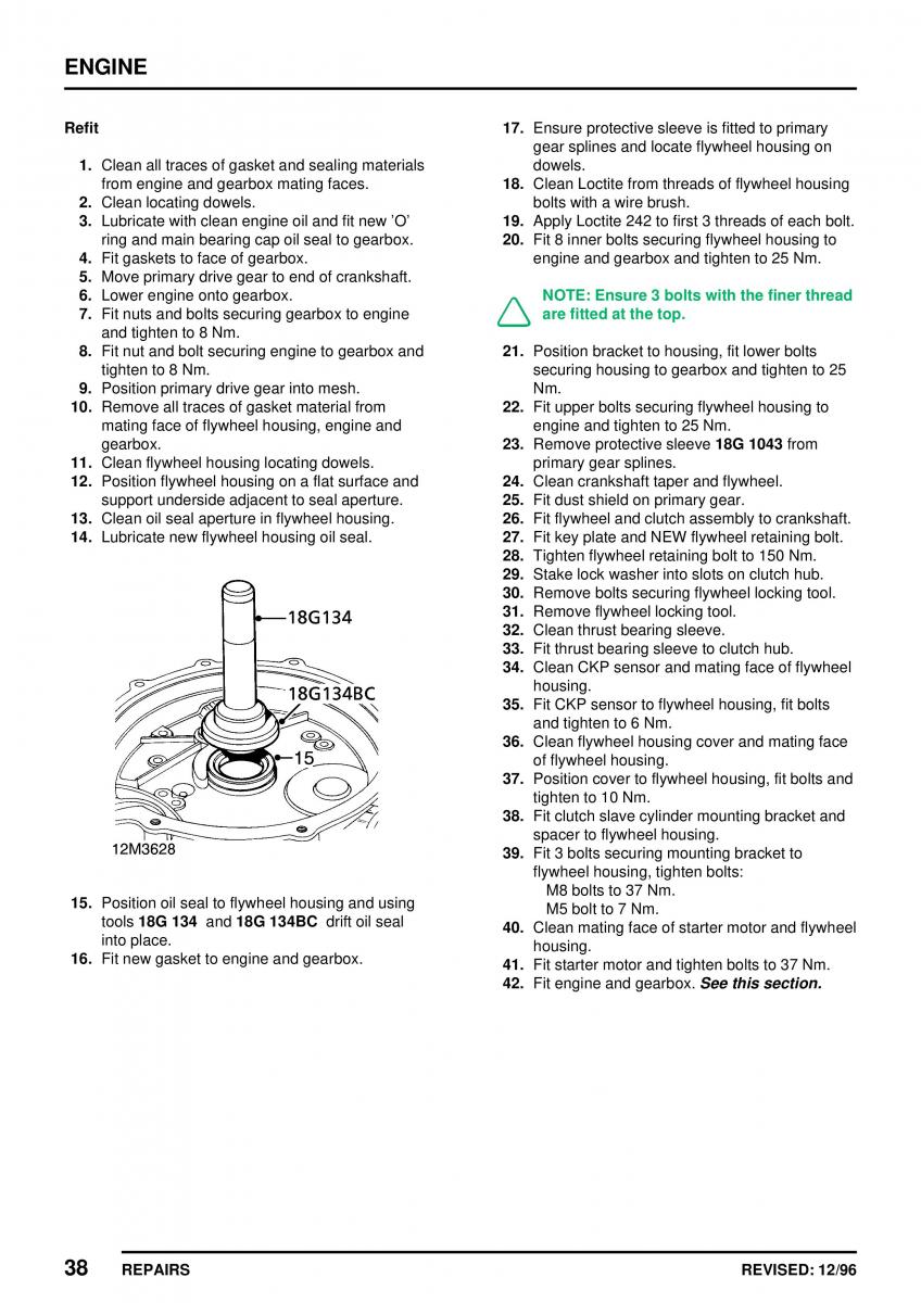 Mini Cooper workshop manual / page 92