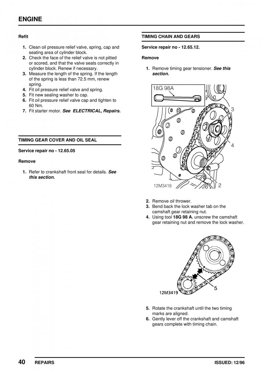 Mini Cooper workshop manual / page 94