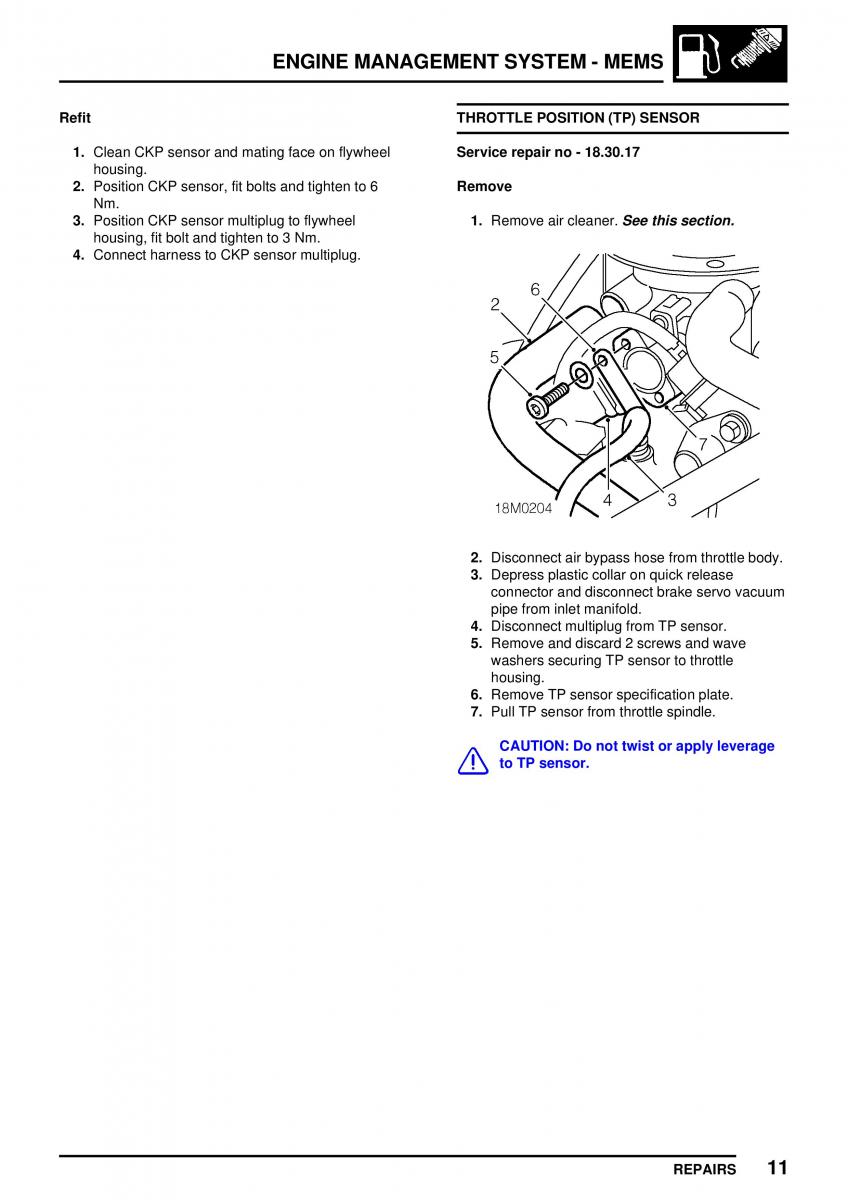 Mini Cooper workshop manual / page 131