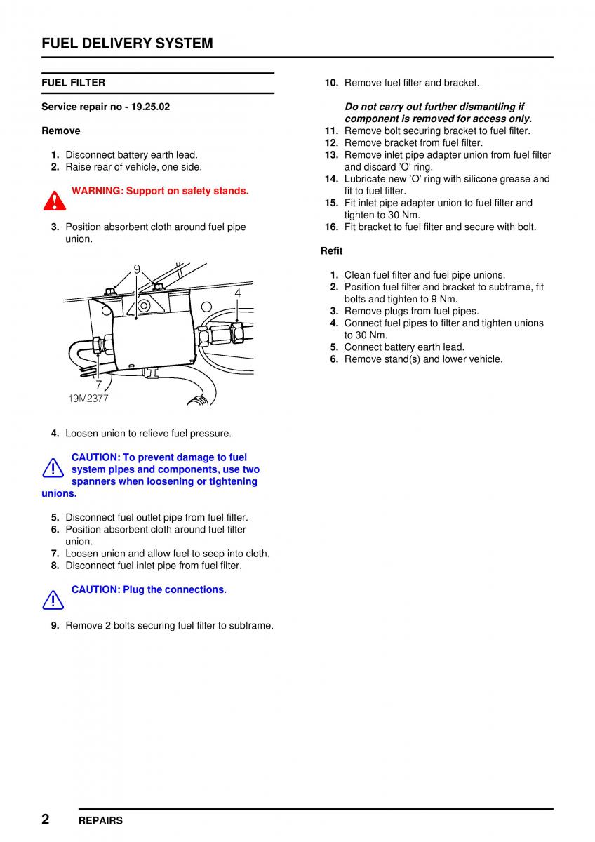 Mini Cooper workshop manual / page 142