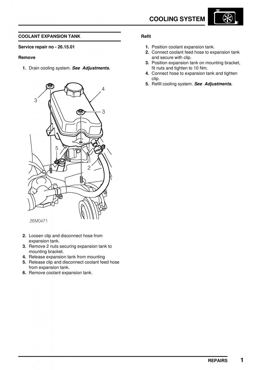 Mini Cooper workshop manual / page 155