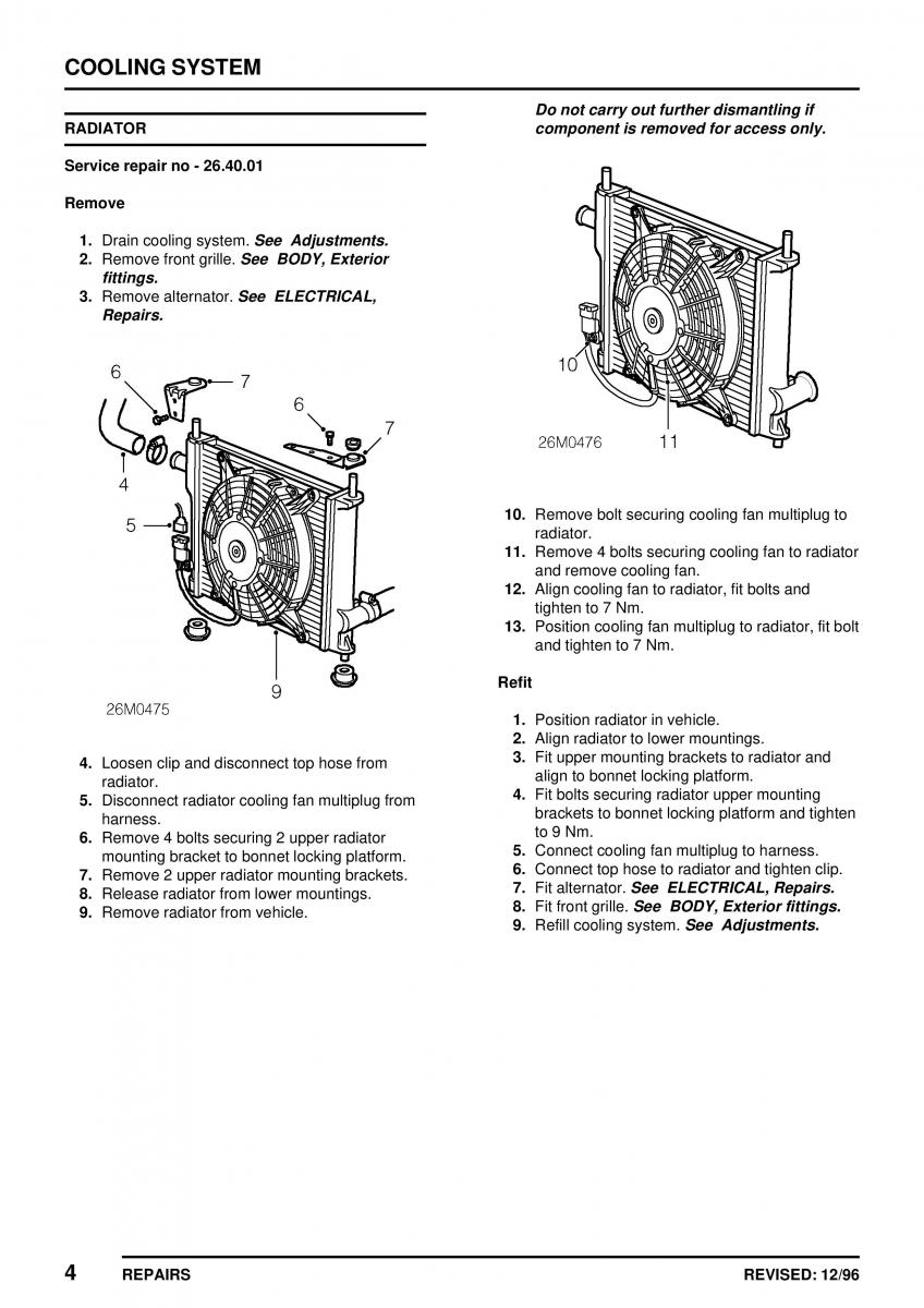 Mini Cooper workshop manual / page 158