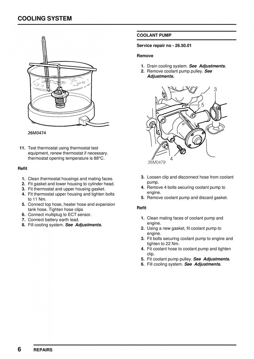 Mini Cooper workshop manual / page 160