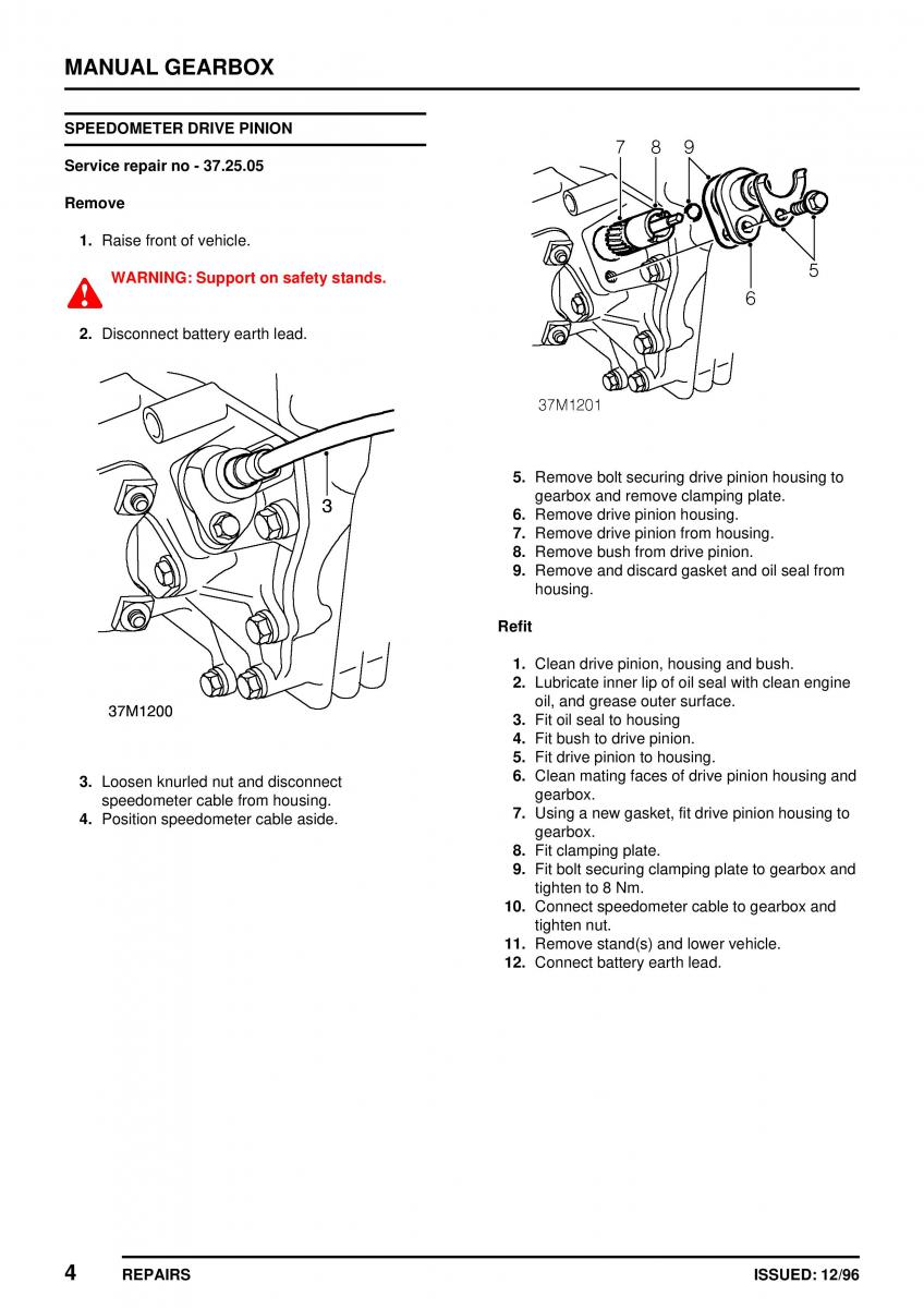 Mini Cooper workshop manual / page 200