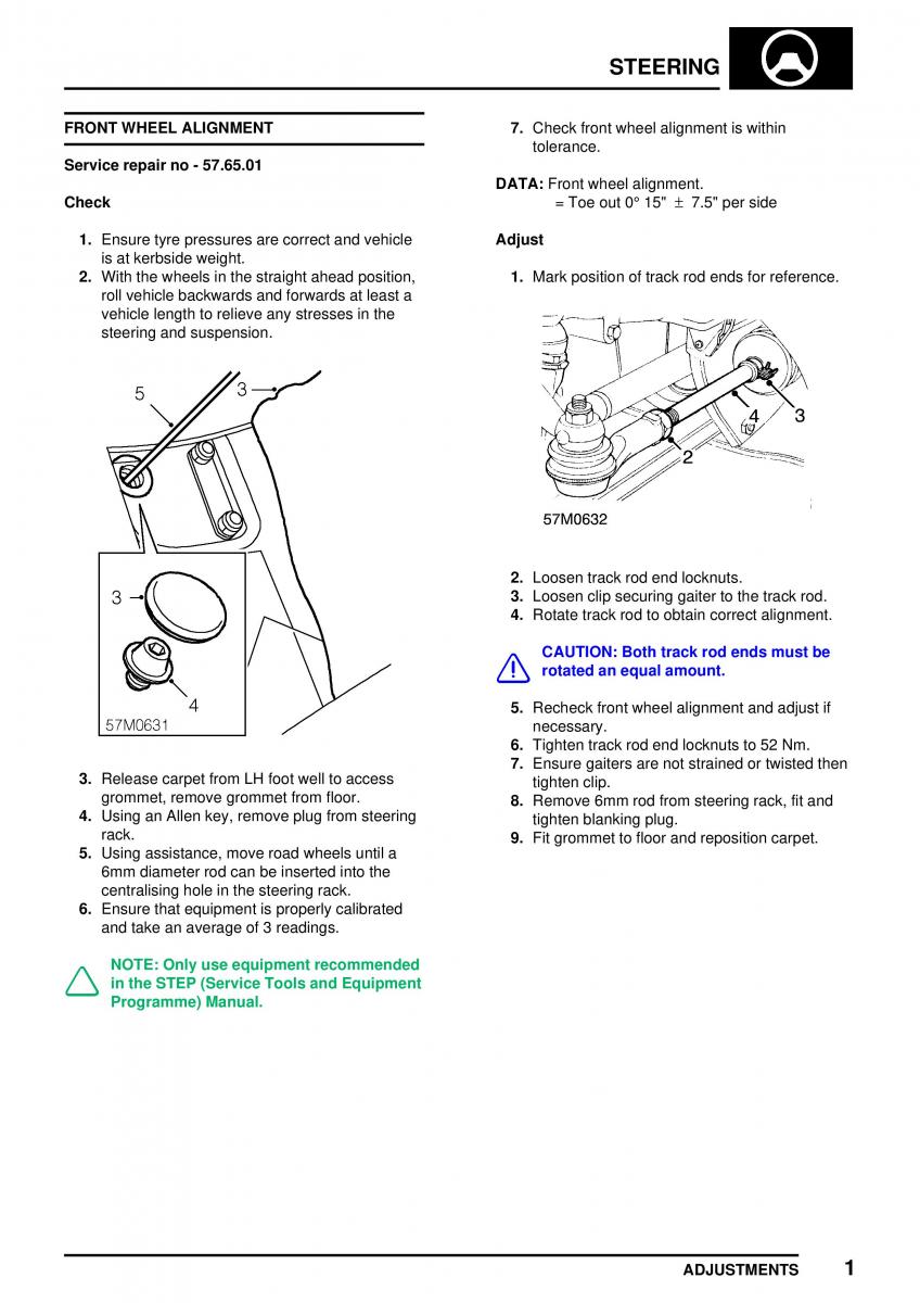 Mini Cooper workshop manual / page 213