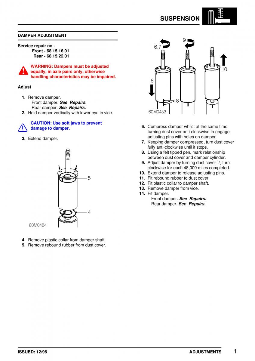 Mini Cooper workshop manual / page 229