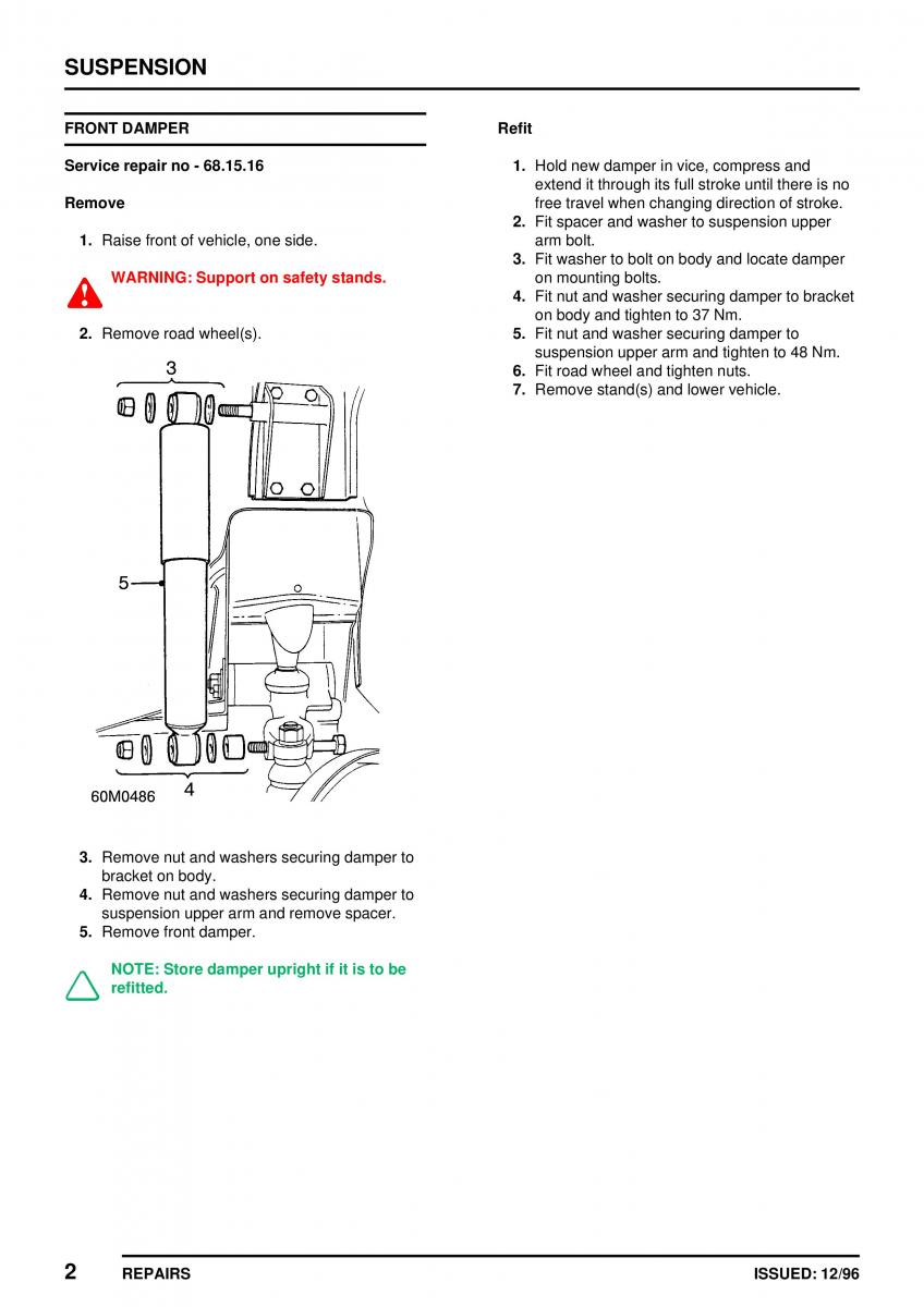 Mini Cooper workshop manual / page 232