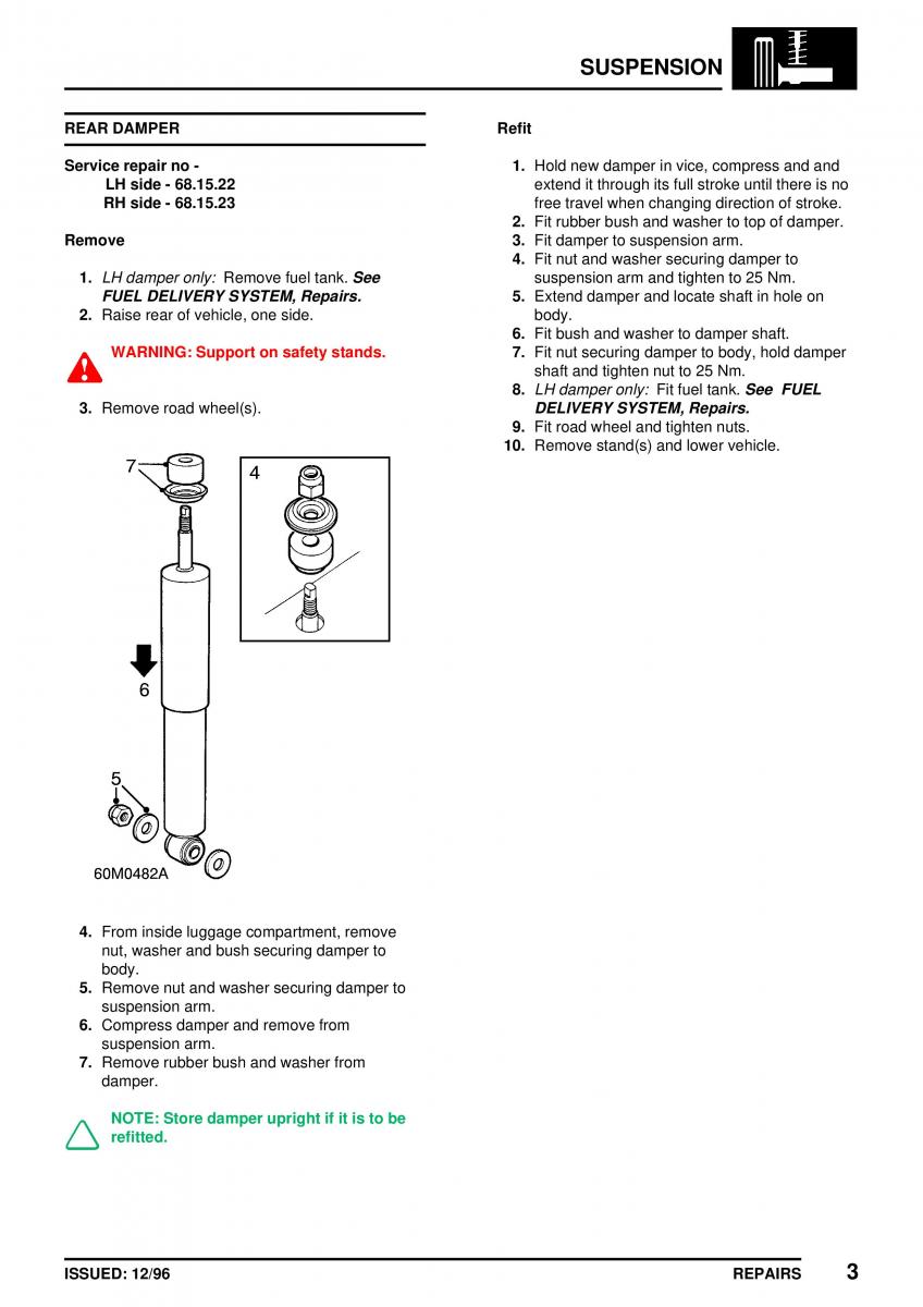 Mini Cooper workshop manual / page 233