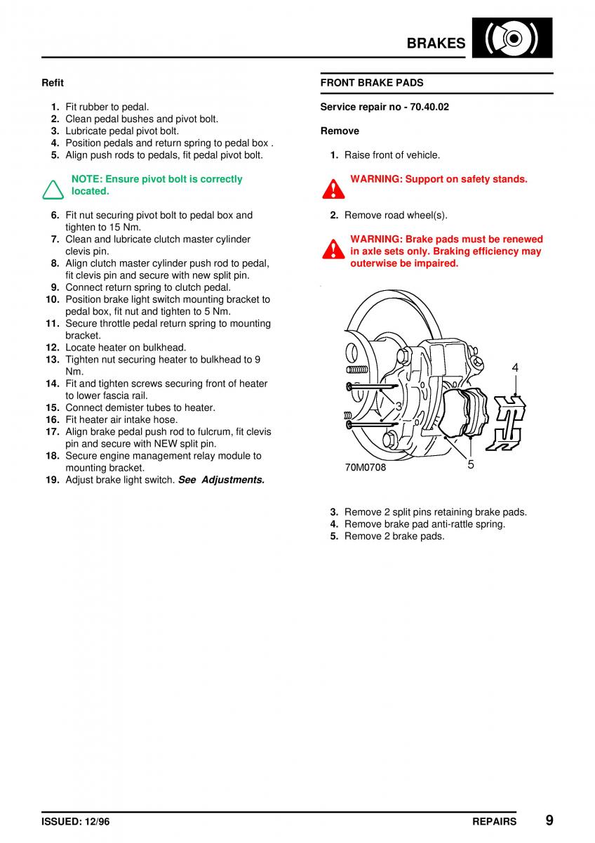 Mini Cooper workshop manual / page 247