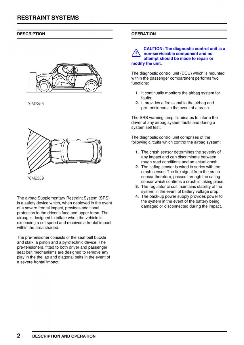 Mini Cooper workshop manual / page 260