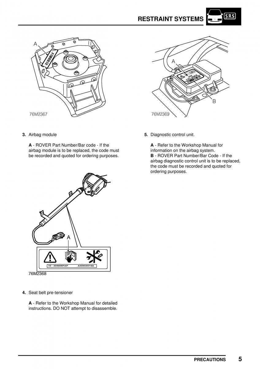 Mini Cooper workshop manual / page 267