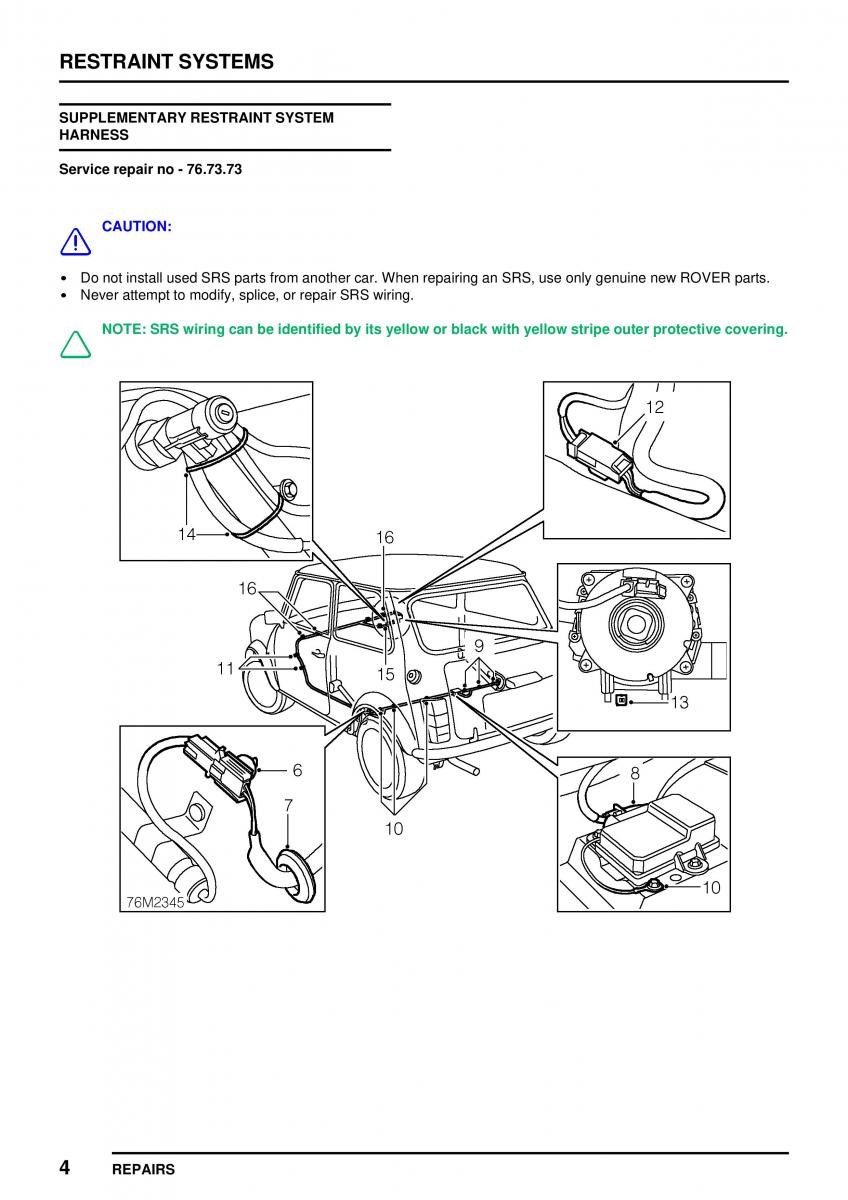 Mini Cooper workshop manual / page 278