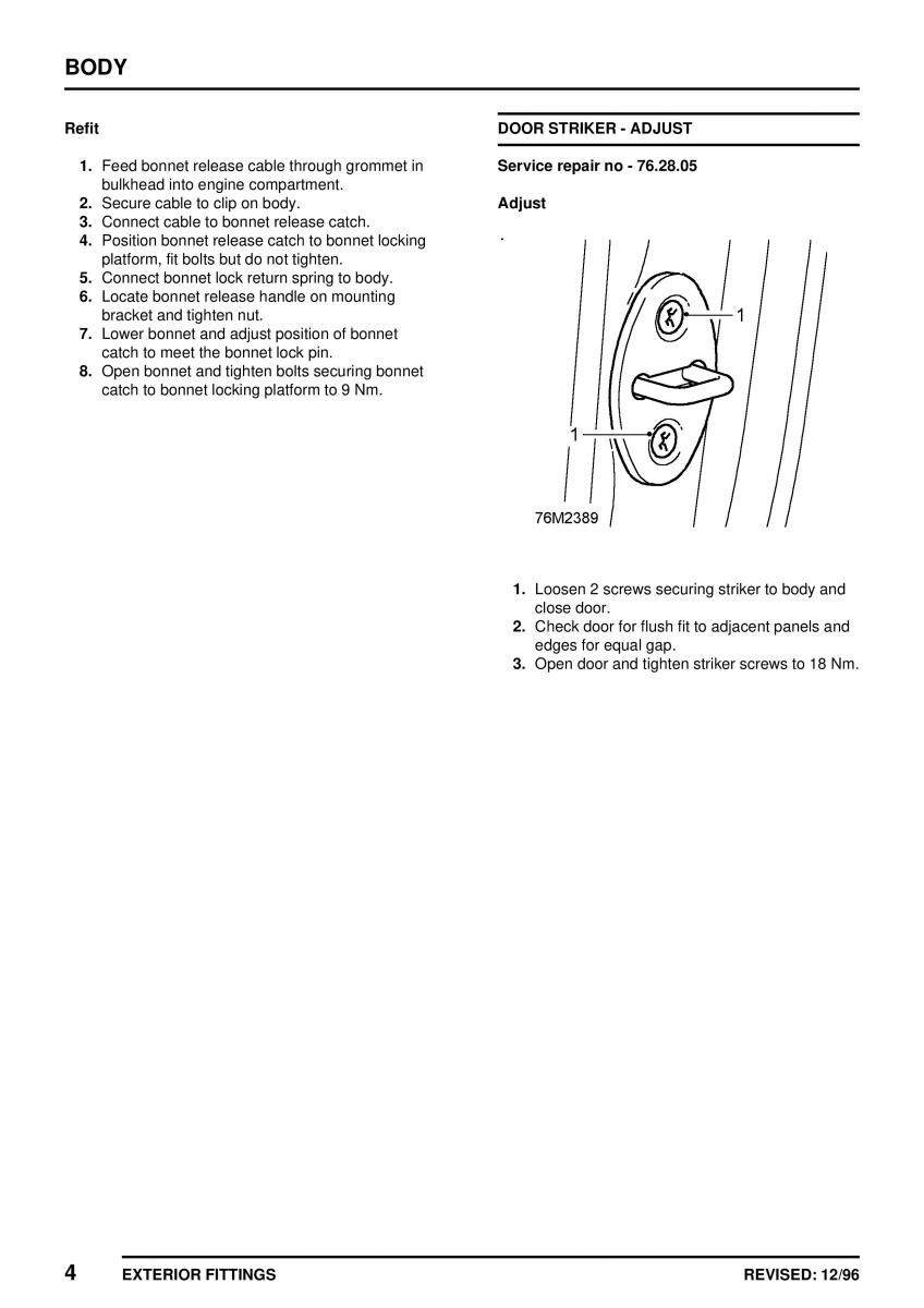 Mini Cooper workshop manual / page 286