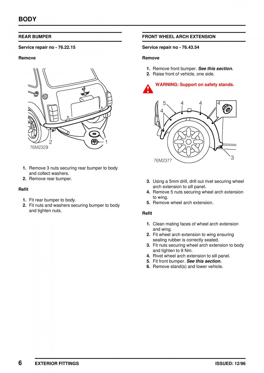 Mini Cooper workshop manual / page 288