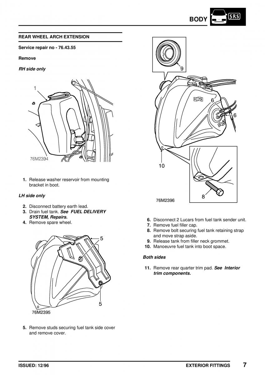 Mini Cooper workshop manual / page 289