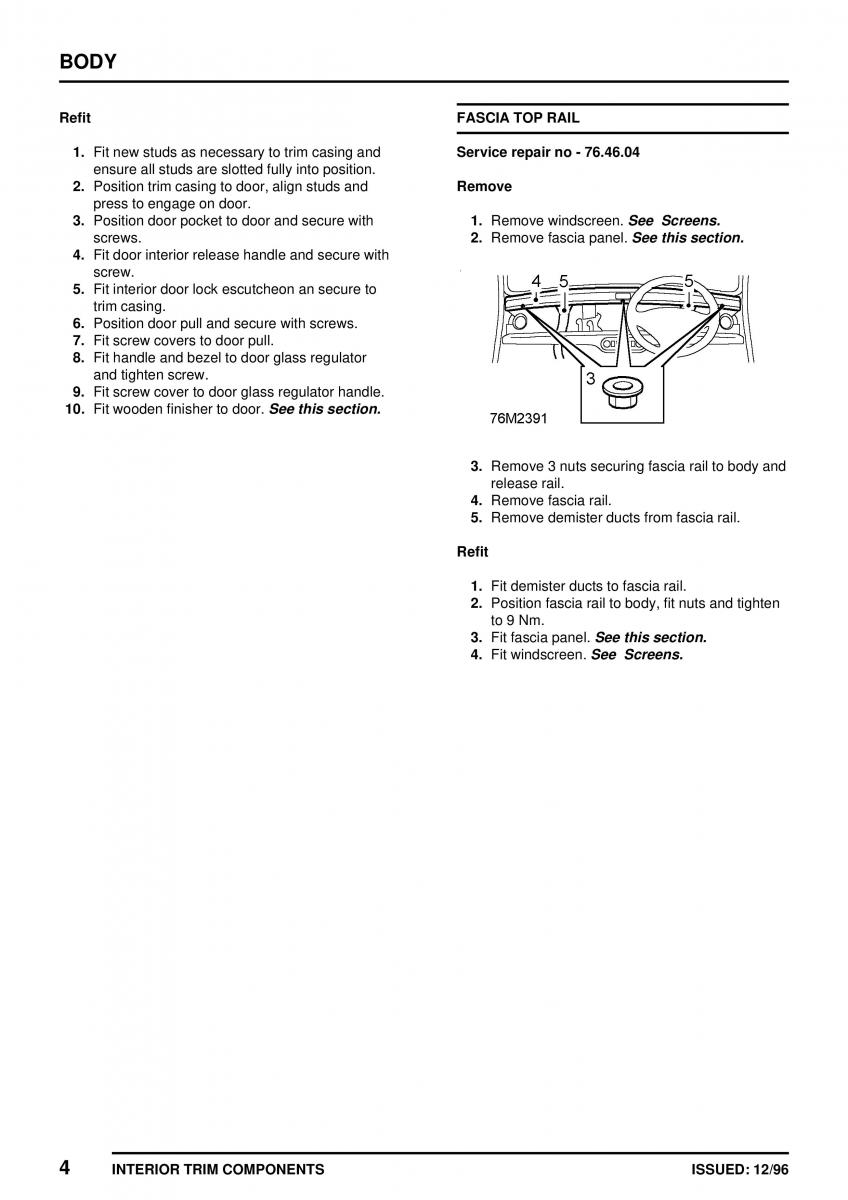 Mini Cooper workshop manual / page 294