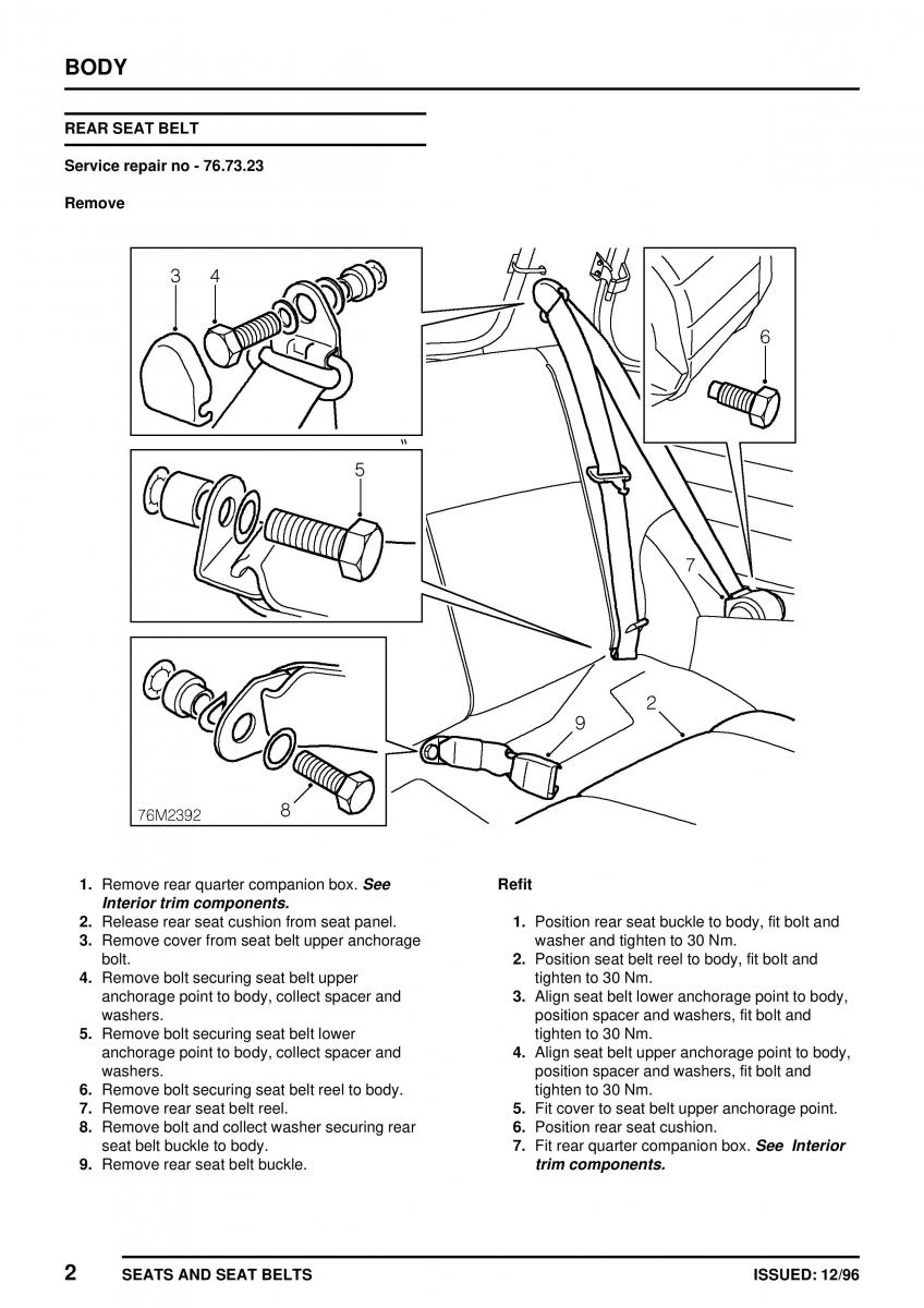 Mini Cooper workshop manual / page 302