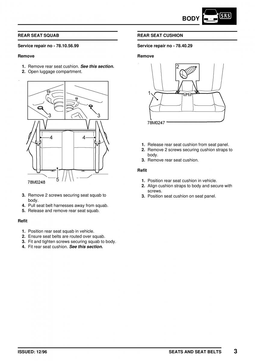 Mini Cooper workshop manual / page 303