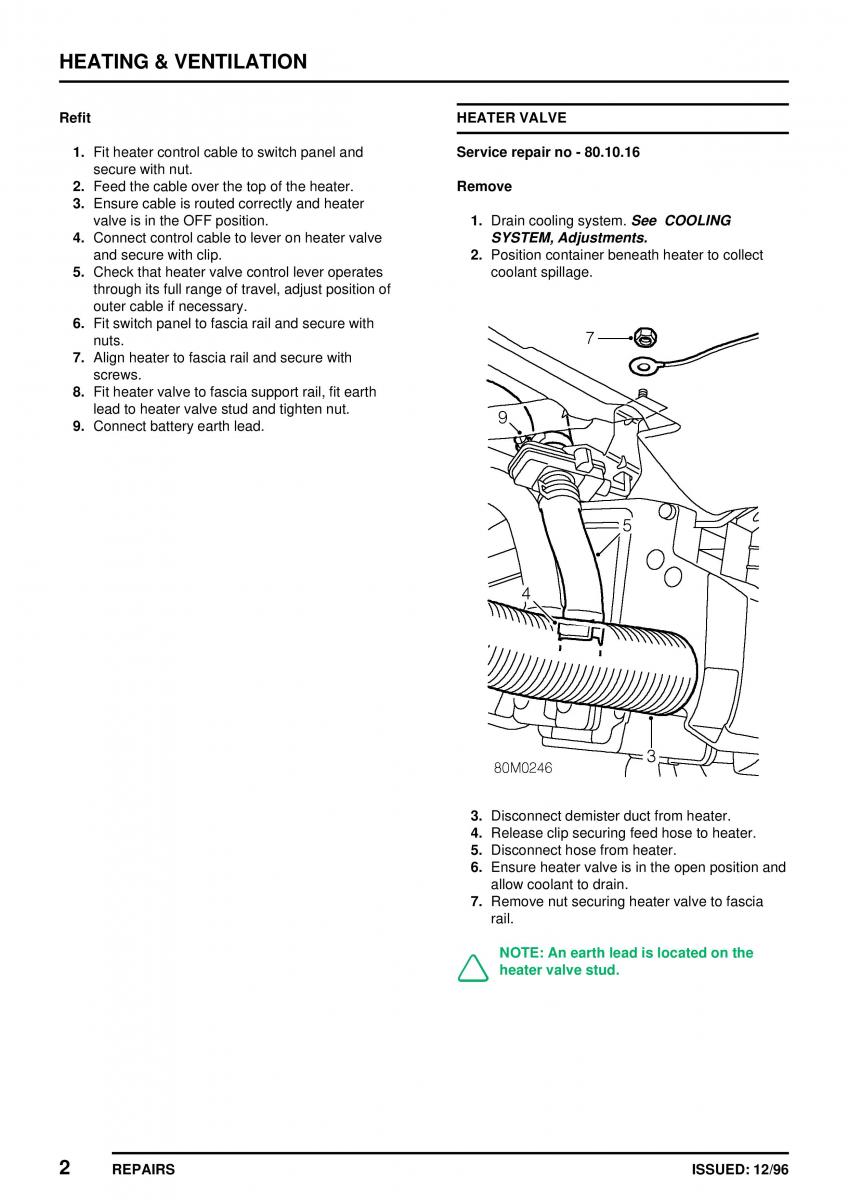 Mini Cooper workshop manual / page 308