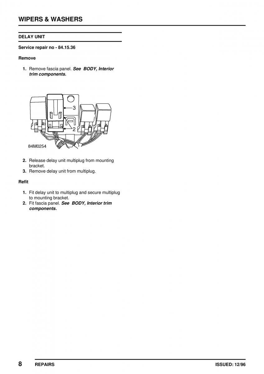 Mini Cooper workshop manual / page 324