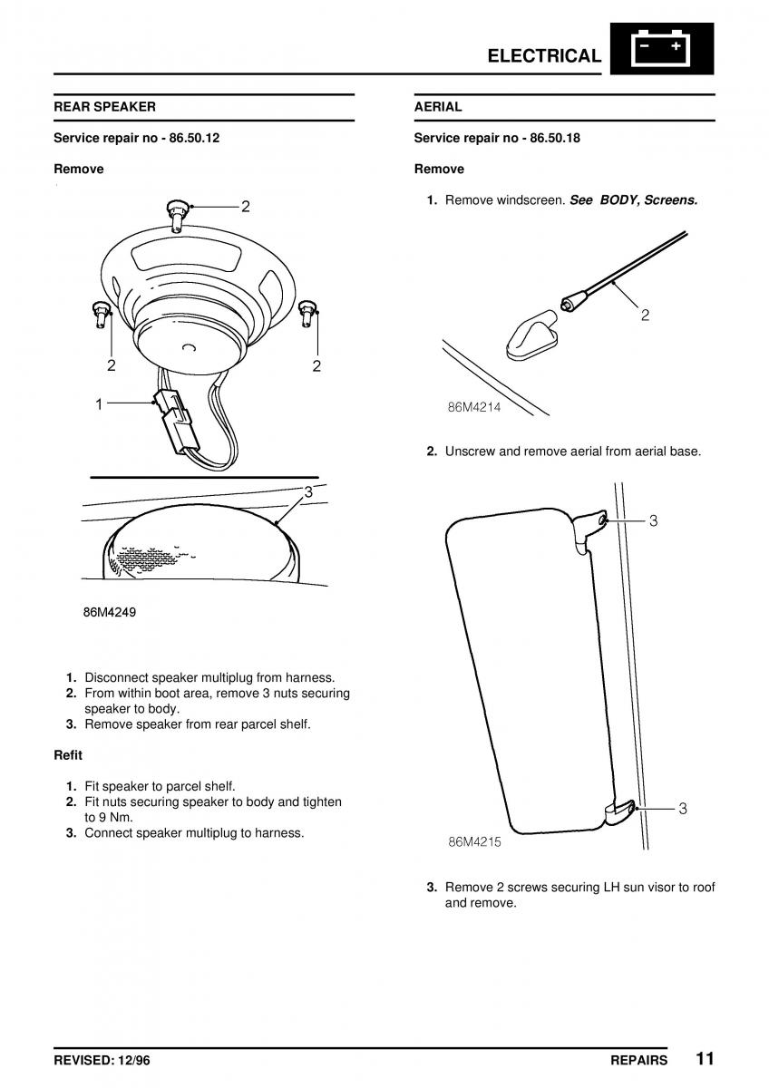 Mini Cooper workshop manual / page 341