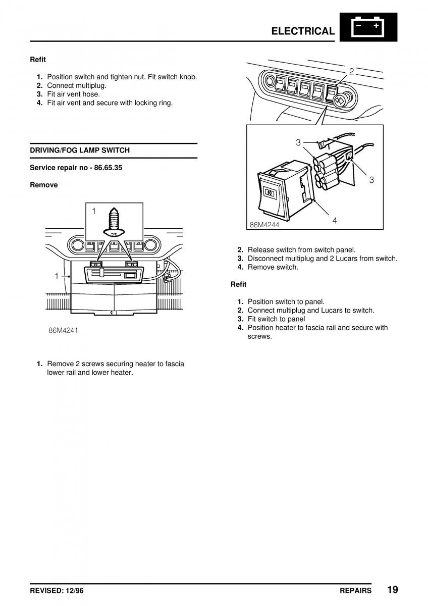 Mini Cooper workshop manual / page 349