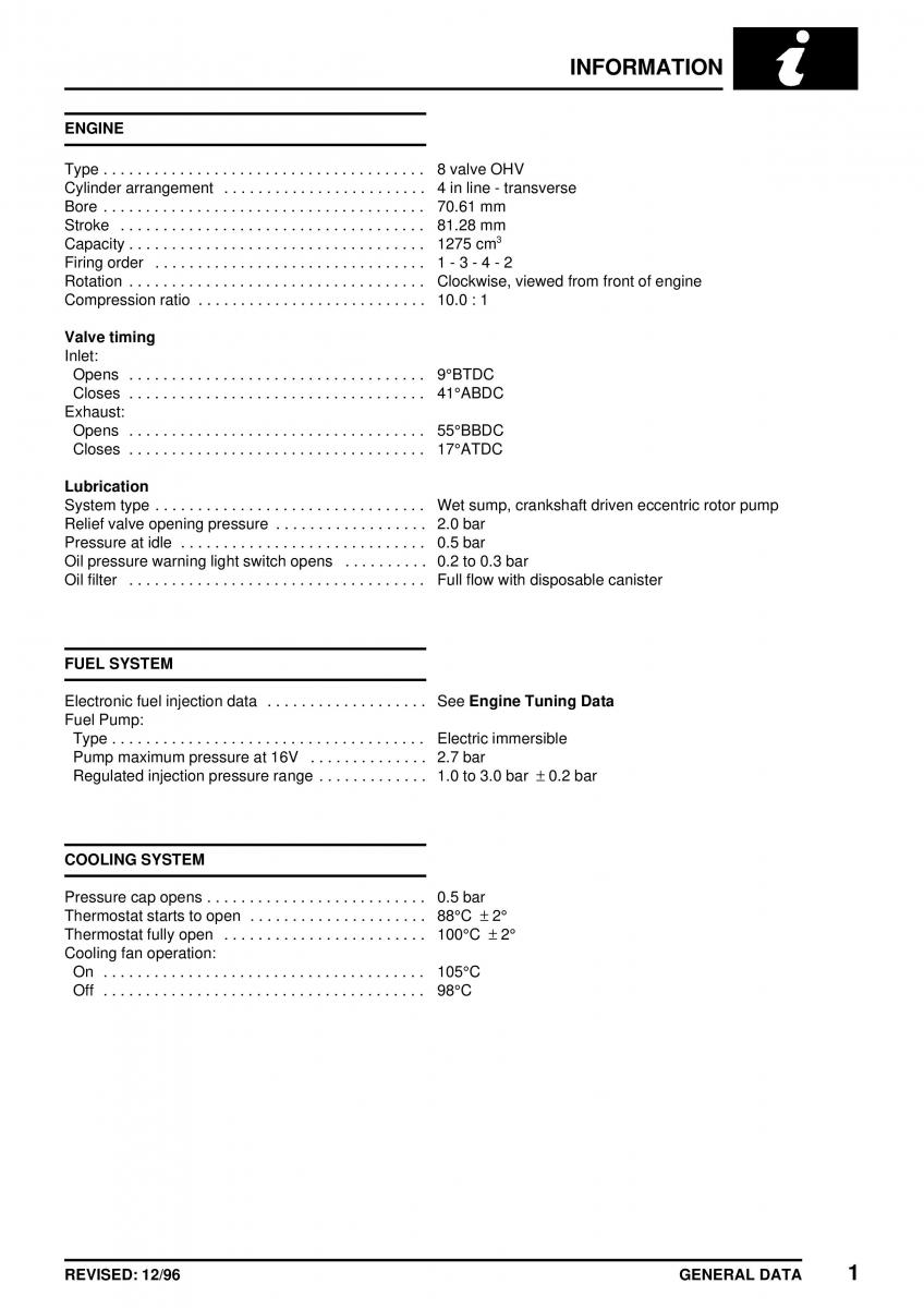 Mini Cooper workshop manual / page 35