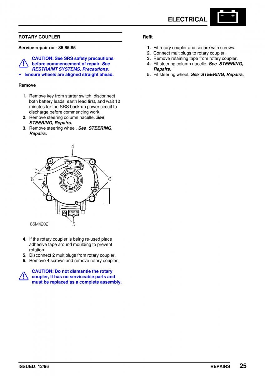 Mini Cooper workshop manual / page 355