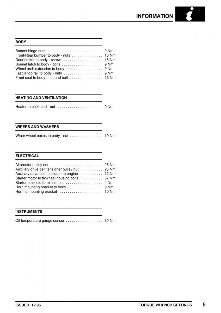 Mini Cooper workshop manual / page 47