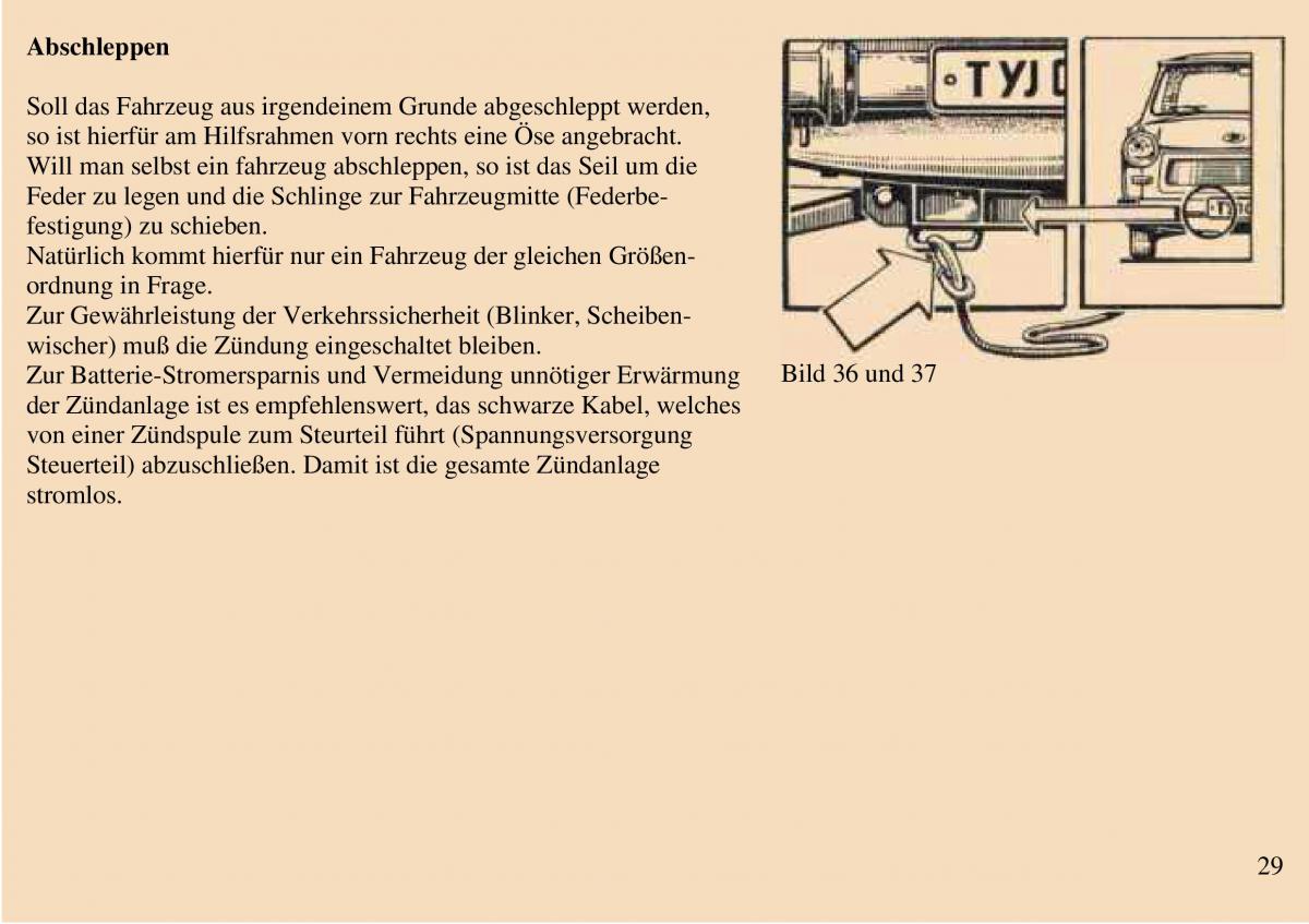 Trabant 601 owners manual Handbuch / page 30