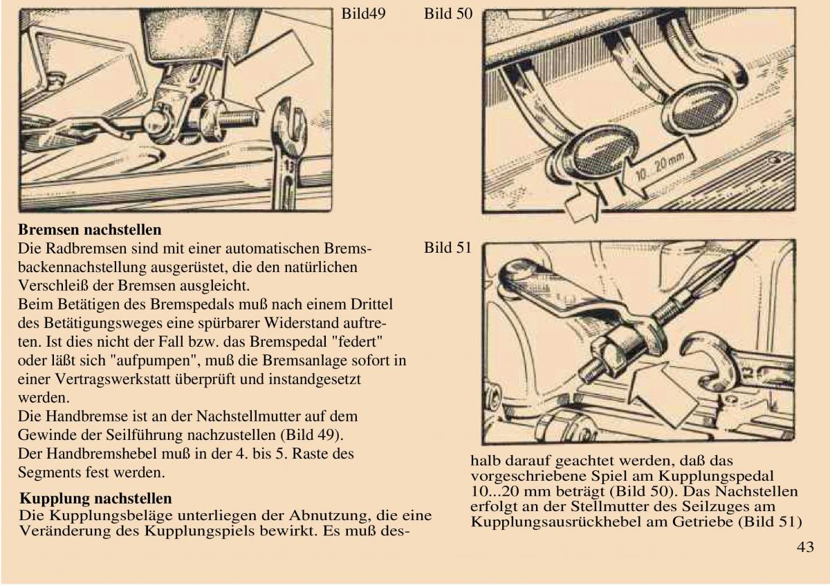 Trabant 601 owners manual Handbuch / page 44