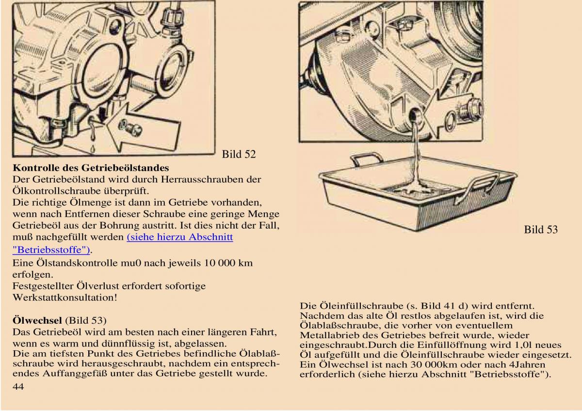 Trabant 601 owners manual Handbuch / page 45