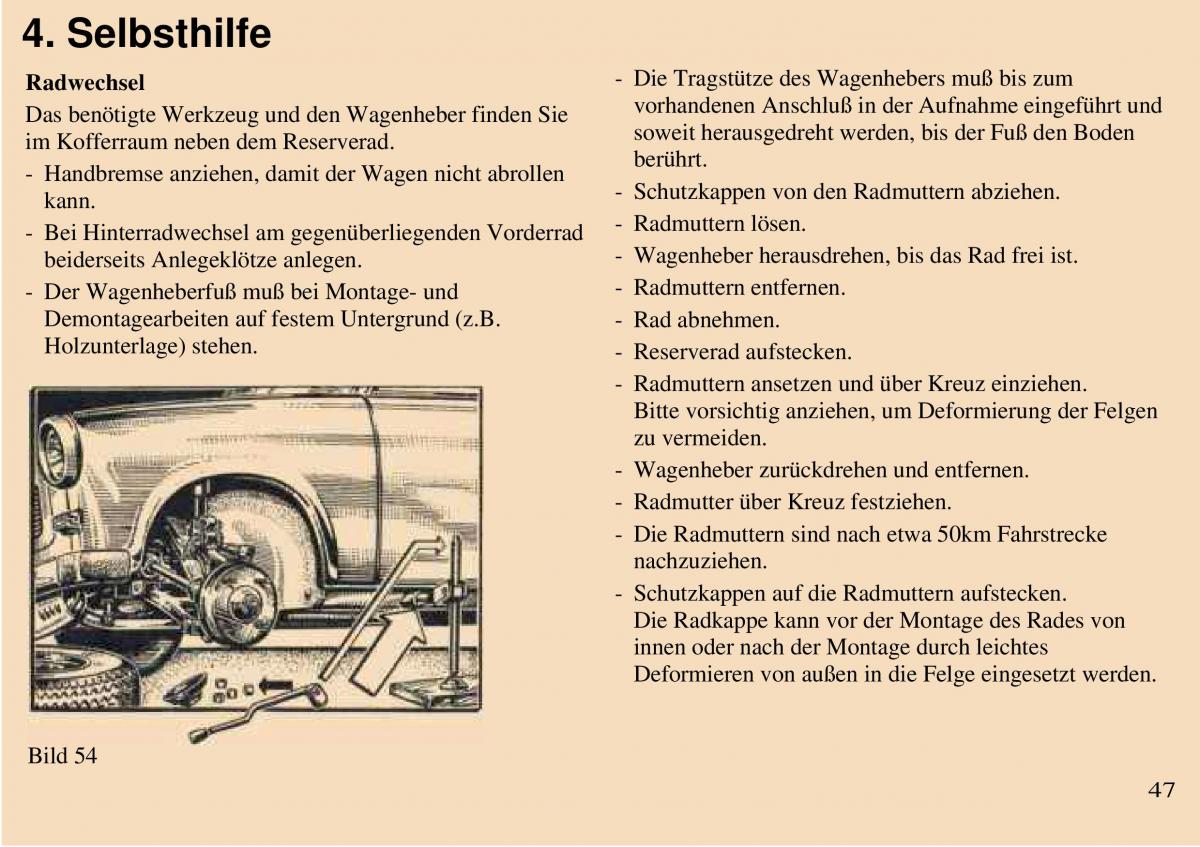 Trabant 601 owners manual Handbuch / page 48