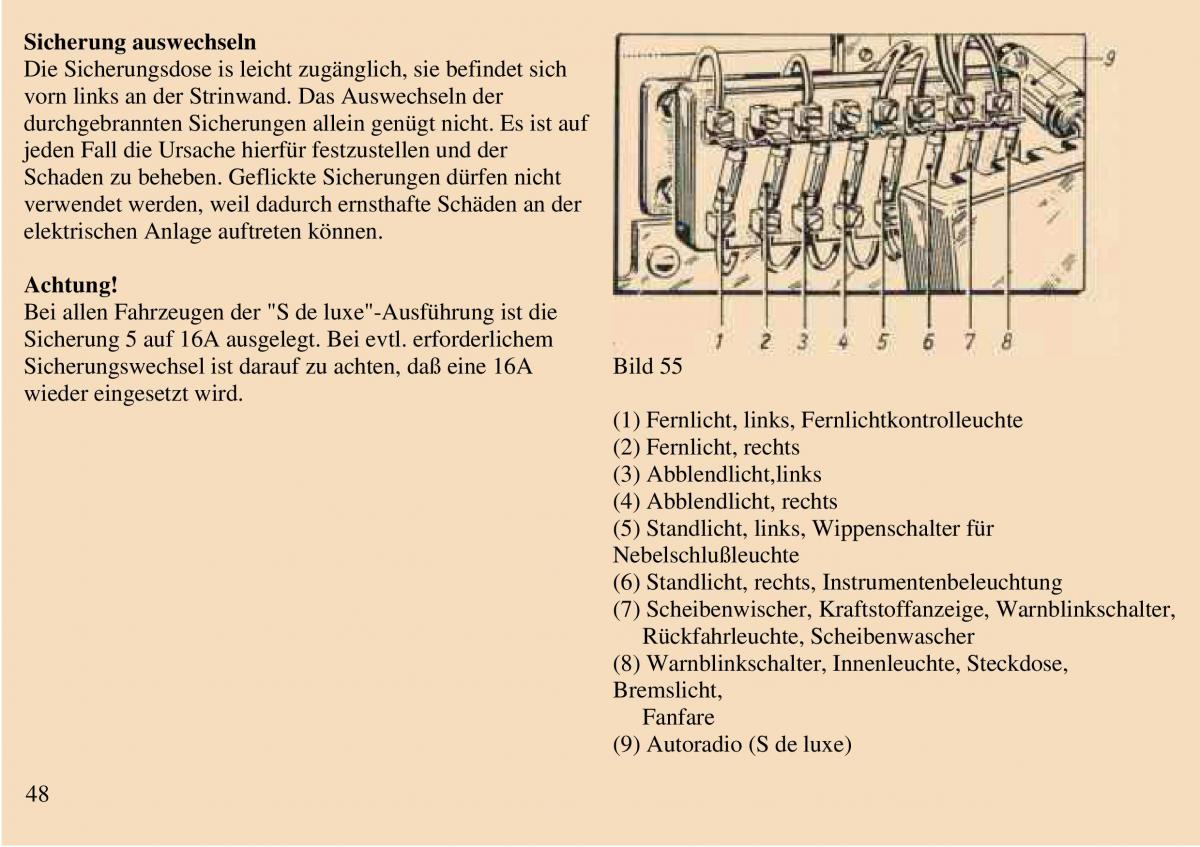 Trabant 601 owners manual Handbuch / page 49