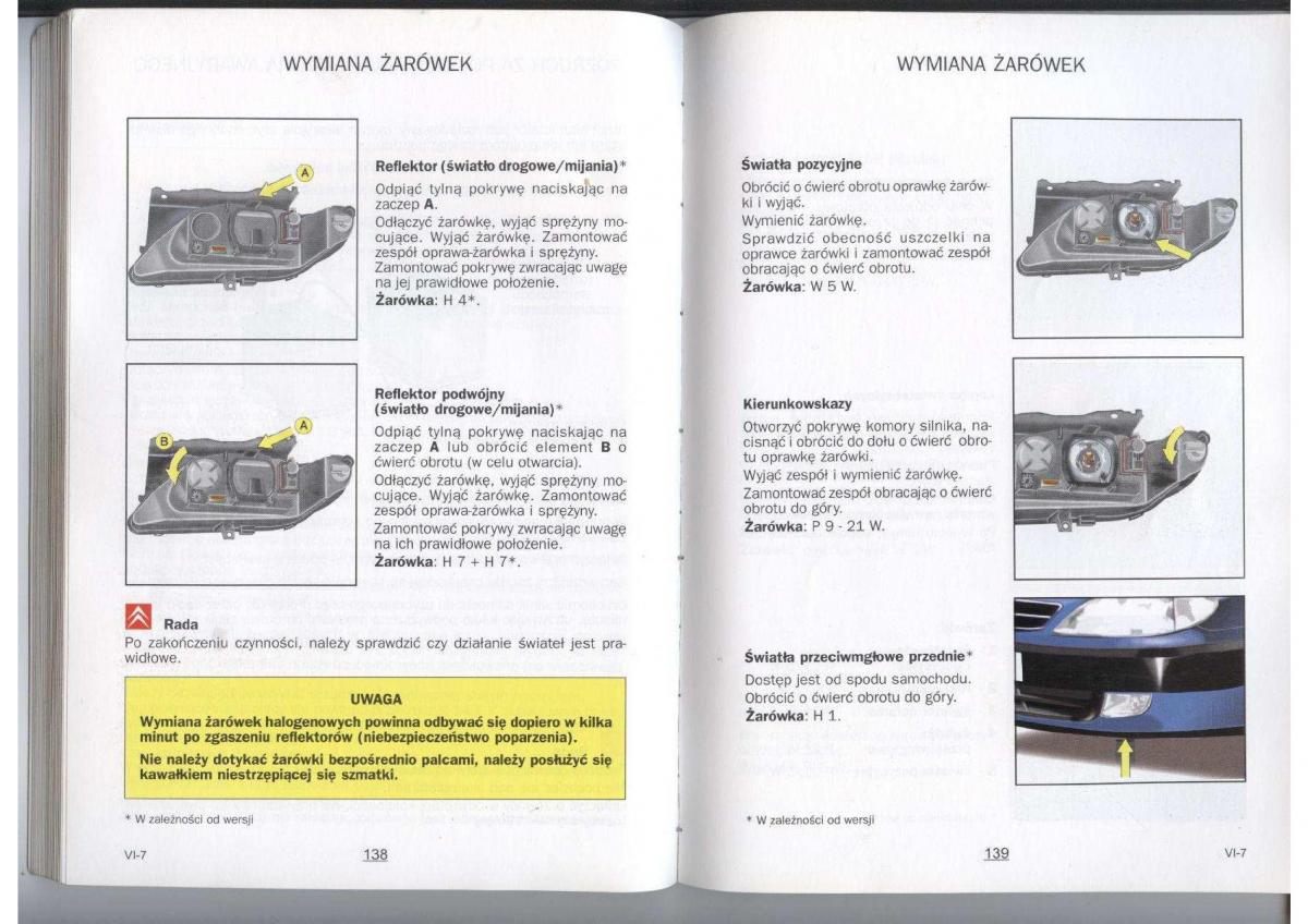 Citroen Xara instrukcja obslugi / page 71