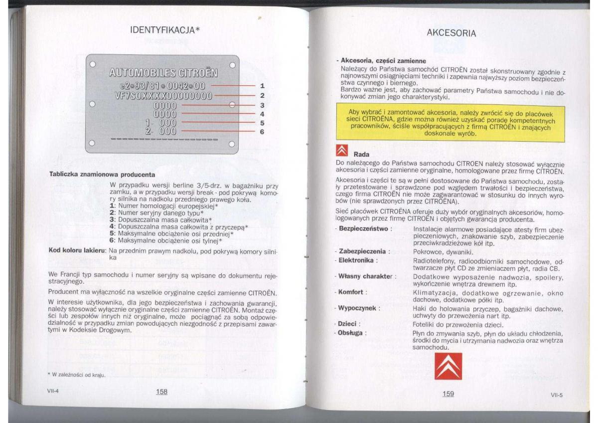 Citroen Xara instrukcja obslugi / page 81