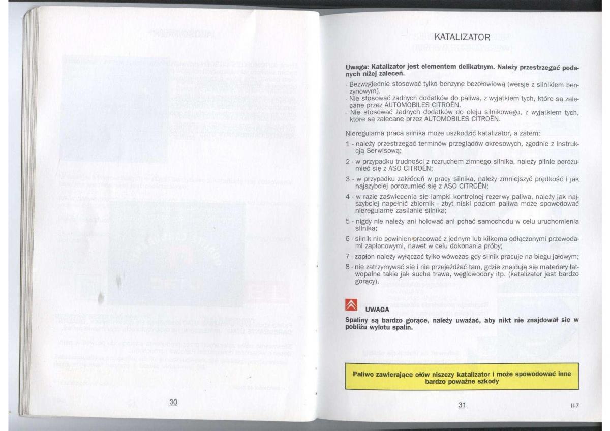 Citroen Xara instrukcja obslugi / page 17