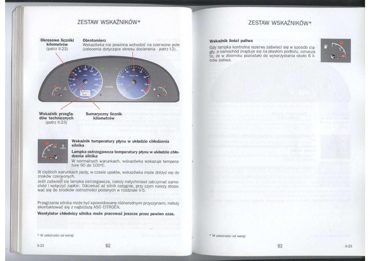 Citroen Xara instrukcja obslugi / page 33