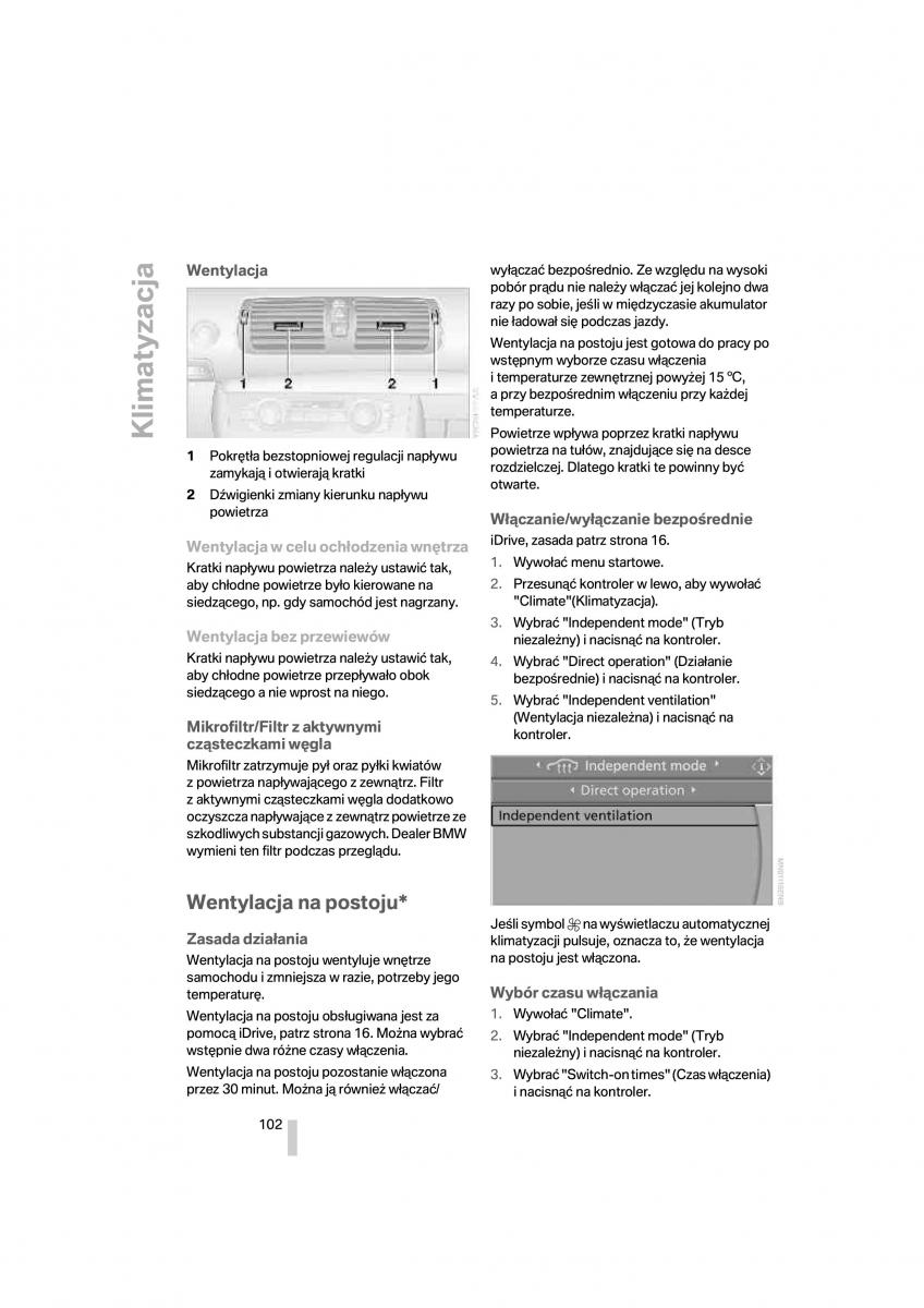 BMW 1 E87 E81 instrukcja obslugi / page 103