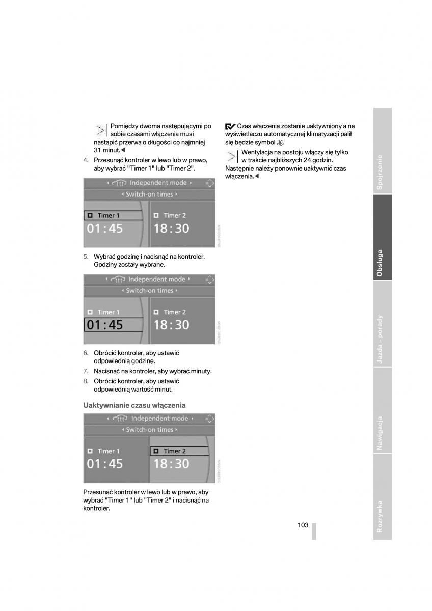 BMW 1 E87 E81 instrukcja obslugi / page 104