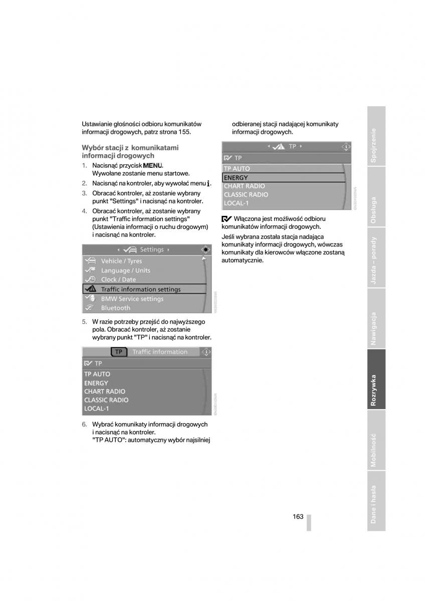 BMW 1 E87 E81 instrukcja obslugi / page 164