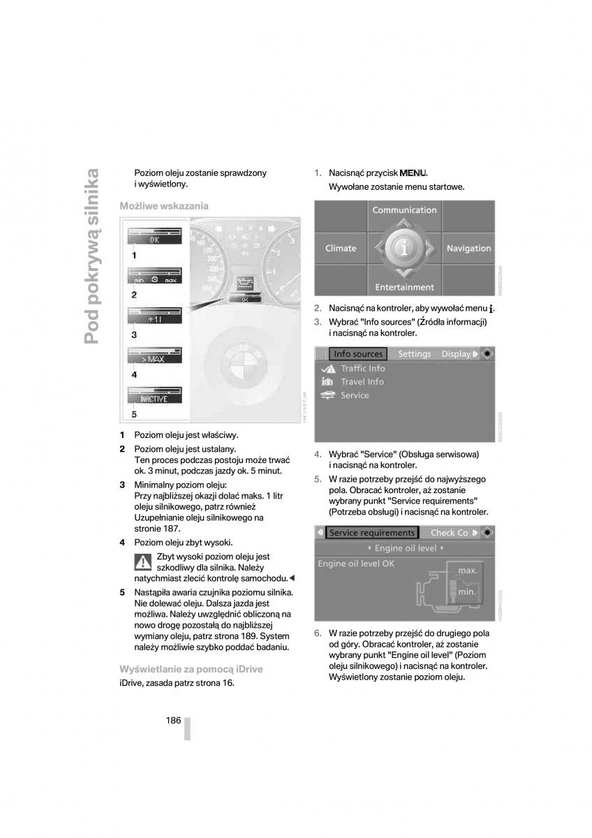 BMW 1 E87 E81 instrukcja obslugi / page 187