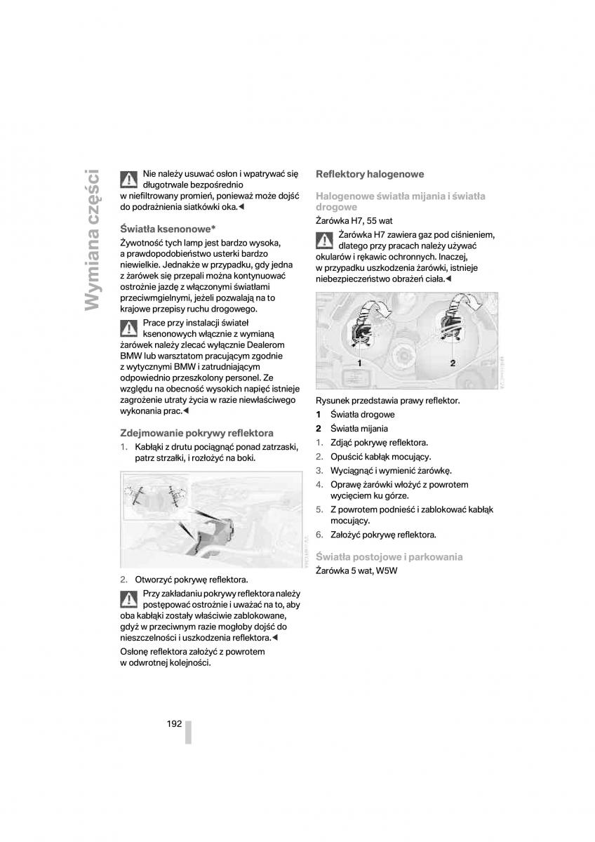 BMW 1 E87 E81 instrukcja obslugi / page 193