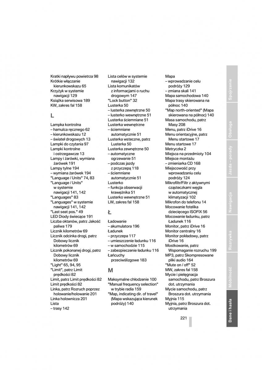 BMW 1 E87 E81 instrukcja obslugi / page 222