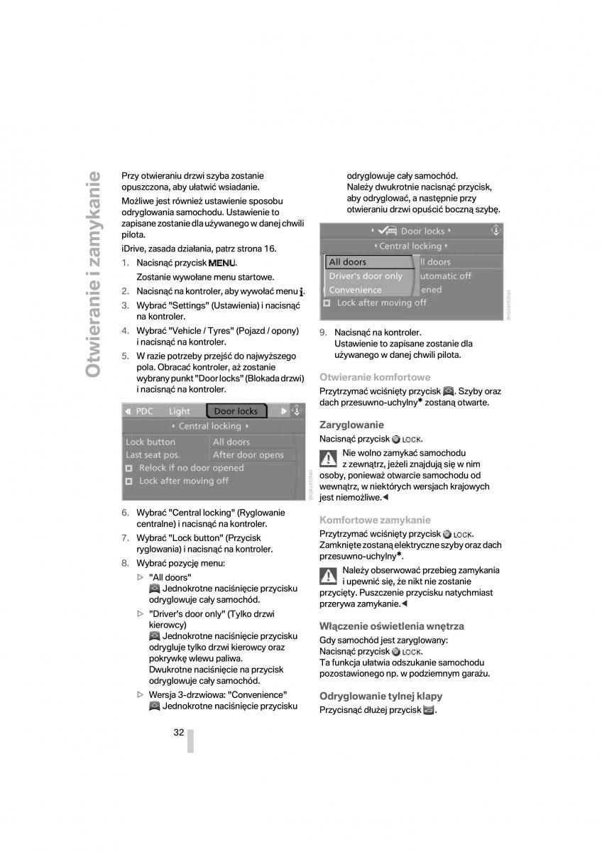 BMW 1 E87 E81 instrukcja obslugi / page 33