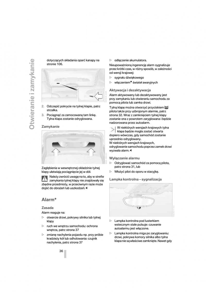 BMW 1 E87 E81 instrukcja obslugi / page 37