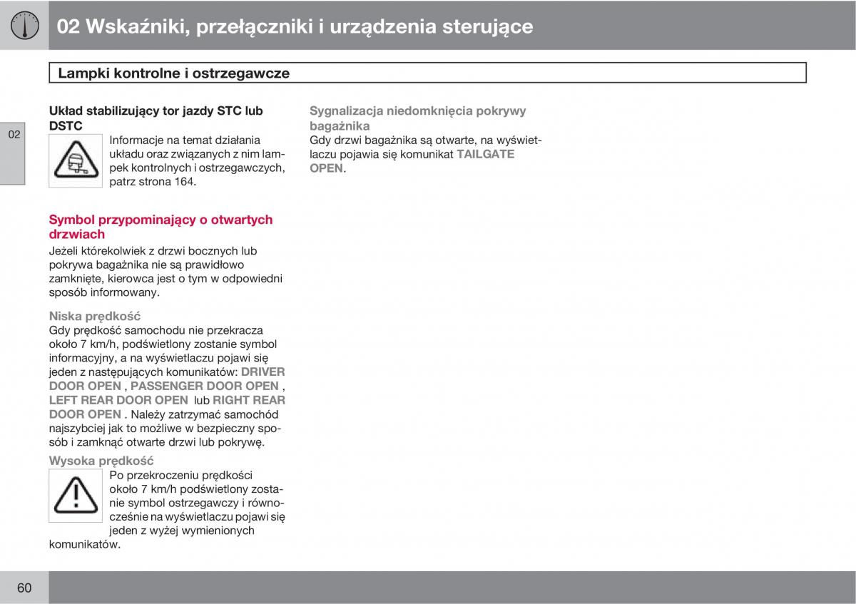 Volvo XC90 XC Classic instrukcja obslugi / page 62