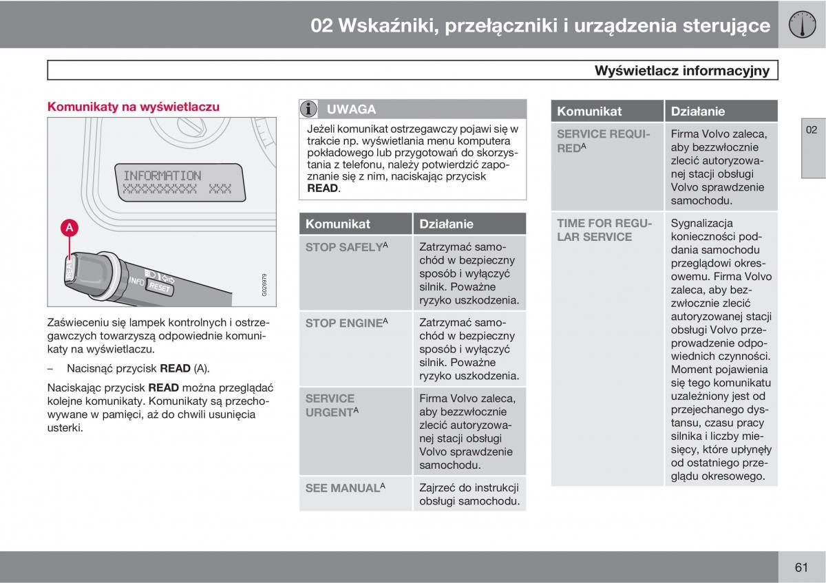 Volvo XC90 XC Classic instrukcja obslugi / page 63