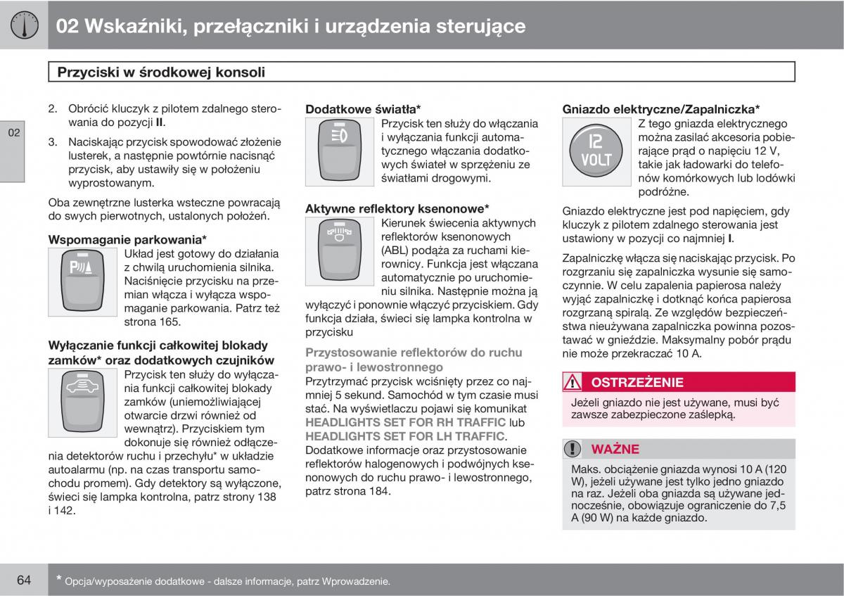 Volvo XC90 XC Classic instrukcja obslugi / page 66